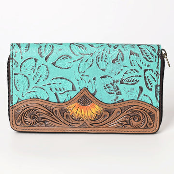 OHLAY WALLET Hand Tooled Embossed Genuine Leather women bag western handbag purse